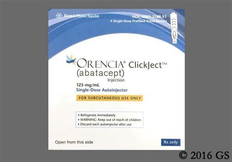 Orencia reviews. Abatacept may be given as an injection under your skin that you administer yourself, similar to insulin injections. It may also be administered to you as an infusion (intravenous medication). Subcutaneous injection. The abatacept subcutaneous injections (shots) are available as a 125mg prefilled syringe or auto-injector (pen). 