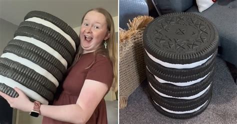 Move over, strawberry stool — TikTok's newest fixation is HomeGoods's giant Oreo. Following previously popular food-themed furniture like the strawberry, lemon, orange, and corn decor pieces at the home retailer, the viral Oreo item recently stole the spotlight, thanks to TikTok's knack for swiftly launching products into fame. .