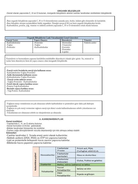 Organi̇k Bi̇leşi̇kler PDF Scribd. 