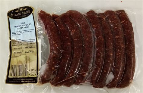 Organic Venison Sausages 240g Approx. Trinity Farm