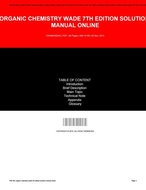 Organic chemistry wade 7th edition solutions manual. - Manuale del filtro per cambio automatico leggenda acura 1995.