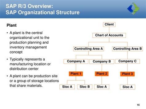 Organizational Structure according to SAP Hierarchy