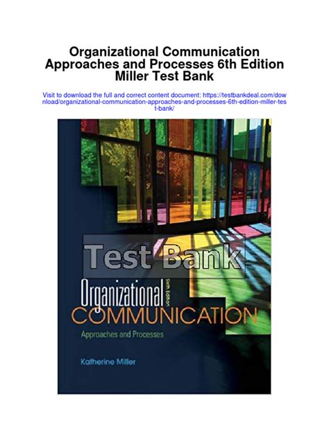 Organizational communication approaches and processes 6th edition study guide. - Bedeutung des subjekt-objektivverhältnisses für die theologie..