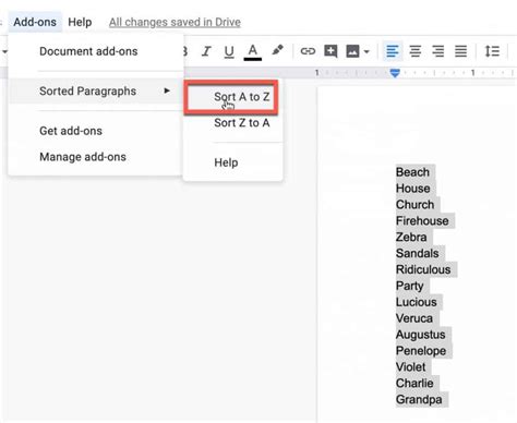 Organize By Alphabetical Order Google Doc Google Sheets Sorting and