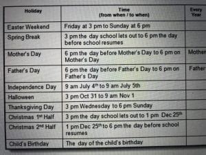 Organized Coparenting Calendar Make it & Move on Robert J. Reeves P.C.