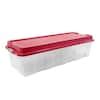 Organizeit 65 Gal. Holiday Tree Storage Bin in Clear Base and Red