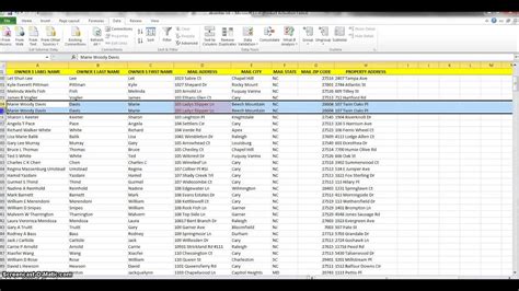 Organizing your mailing list with Excel YouTube