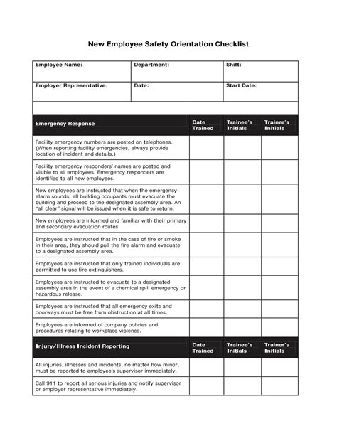 Orientation Checklist