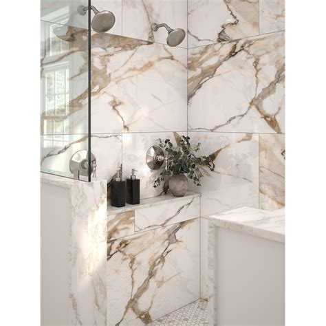 Origin 21 tile. American Olean. Ideology Carrara White 24-in x 48-in Matte Porcelain Stone Look Floor and Wall Tile (15.04-sq. ft/ Carton) Model # IL102448MT1PK. • Extremely durable and easy to clean - waterproof, stainproof, and scratch-resistant. • First quality glazed porcelain tile for floor, wall and countertop use. 