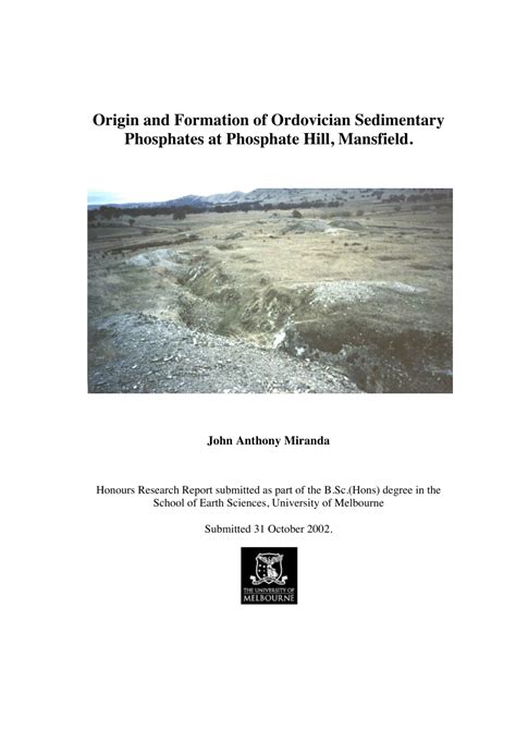 Origin and Formation of Ordovician Sedimentary …