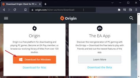  Download the EA app Windows Playing on Mac? Download Origin for Mac. FAQ What is the EA app? The EA app for Windows is Electronic Arts’ all new, enhanced PC platform, where you can easily play your favorite games. The app provides a streamlined and optimized user interface that gets you into your games faster than ever before. . 