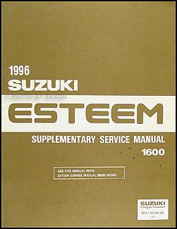 Original 1996 suzuki esteem owners manual. - Guida internazionale per i costruttori di carrozzerie.