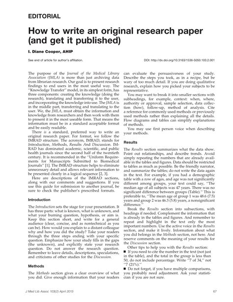 Original research paper. The introduction to a research paper is where you set up your topic and approach for the reader. It has several key goals: Present your topic and get the reader interested. Provide background or summarize existing research. Position your own approach. Detail your specific research problem and problem statement. 