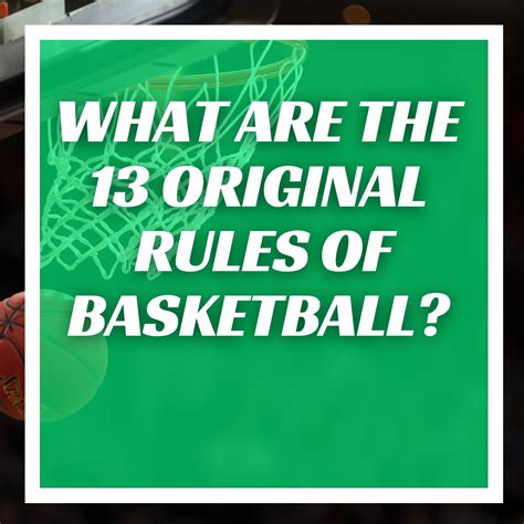 Original rules in basketball. 