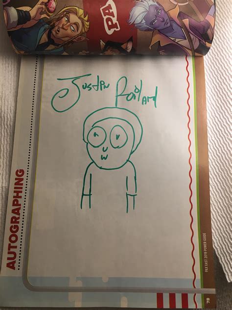 Original sketch from Justin roiland r/AnimationCollecting