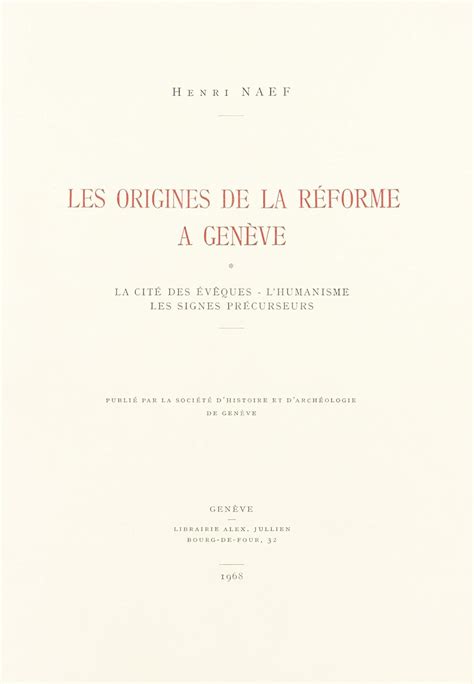 Origines de la réforme à genève. - 30 songs for voice and piano.