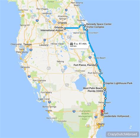 The most direct route from Orlando to Fort La