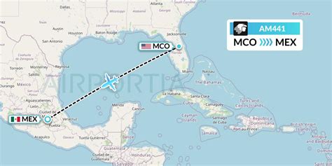 The calculation of flight time is based on the straight line distance from Mexico City, Mexico to Orlando, FL ("as the crow flies"), which is about 1,284 miles or 2 066 kilometers. Your trip begins in Mexico City, Mexico. It ends in Orlando, Florida. Your flight direction from Mexico City, Mexico to Orlando, FL is Northeast (57 degrees from North).. 