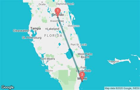 The distance between Orlando (Orlando International Airport) and Miami (Miami International Airport) is 192 miles / 309 kilometers / 167 nautical miles. The driving distance from Orlando (MCO) to Miami (MIA) is 233 miles / 375 kilometers, and travel time by car is about 4 hours 25 minutes.