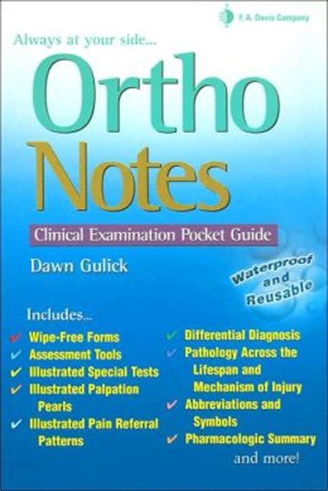 Ortho notes clinical examination pocket guide. - 2002 acura tl coolant temperature sensor manual.