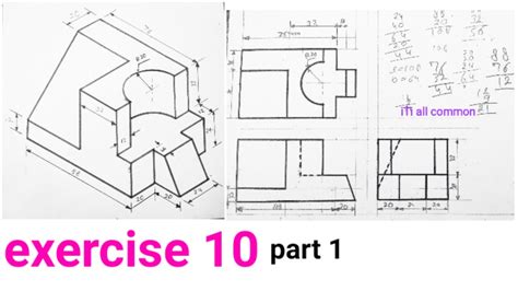 Orthographic projection exercises