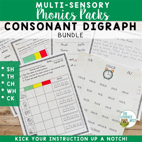 OrtonGillingham Phonics Activities Consonant Digraphs Distance Learning BUNDLE Word List Builder
