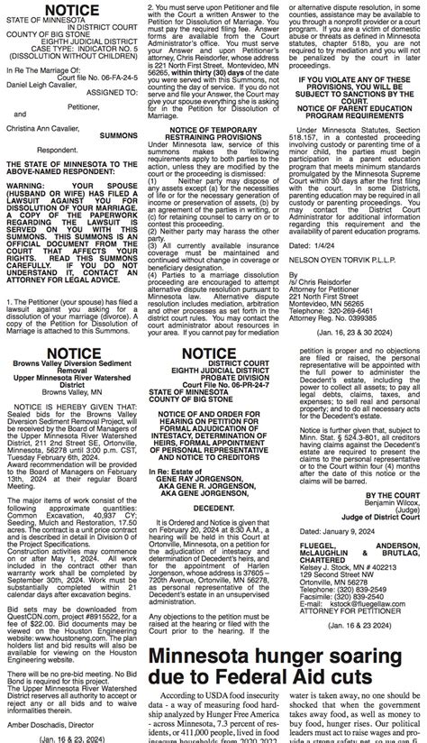 Ortonville independent obituaries today.  .  Big Stone County Newspaper...