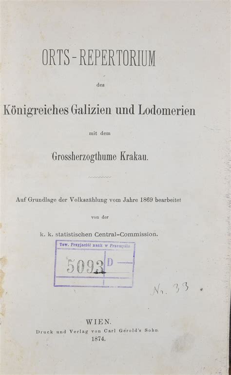 Orts repertorium des königreiches galizien und lodomerien mit dem grossherzogthume krakau. - Evinrude 115 ficht on line manual.