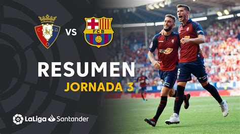 Osasuna vs fc barcelona standings