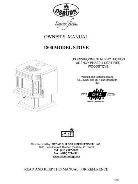 Osburn 1800 bay wood stove manual. - Grosse landesloge der freimaurer von deutschland in ihrem werden und wesen.