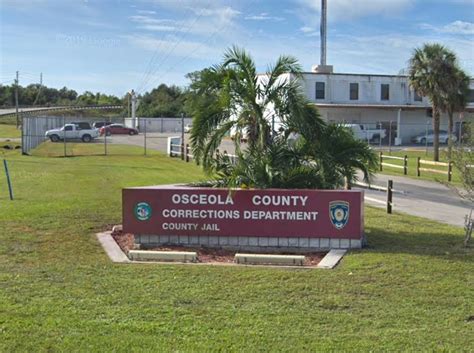 Osceola county florida jail. The Osceola County Jail is located at 402 Simpson Road, Kissimmee, Florida. Osceola County Jail authorities can be contacted at (407) 742-4444. The Osceola County Jail was first built in 1986, and later underwent 1998-1999 renovations. In 2009, the Osceola County Jail had a population of, on average, 1146 inmates. Meals … 