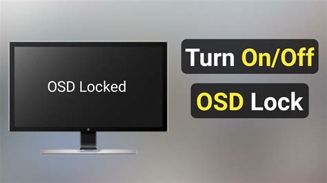 Osd locked planar monitor.  While pressing the Menu key on the OSD, Swit...
