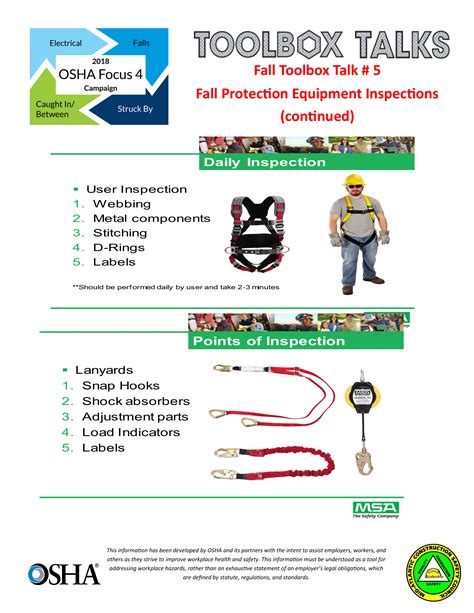Osha Toolbox Talks Free Handouts Osha Training Usa