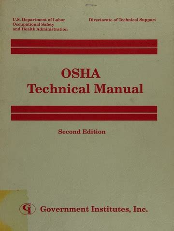 Osha technical manual by united states occupational safety and health administration directorate of technical support. - Por los legítimos ideales del estudiante venezolano.