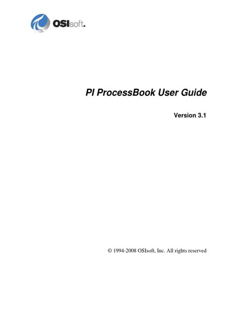 Osi pi processbook guía del usuario. - Canon pixma ip4300 ip 4300 service repair manual.