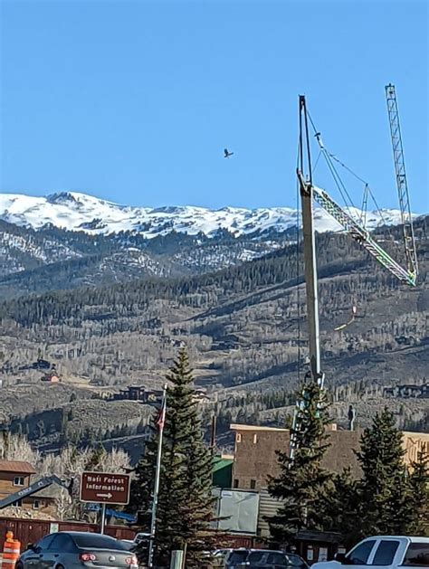 Osprey couple attempting to nest on construction crane in Silverthorne spurs action