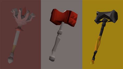 Osrs best crush weapon. Crush is an attack type that is used primarily by weapons like mauls, maces and warhammers, and secondarily by weapons like two-handed swords and battleaxes. Contents 1 Weapons 