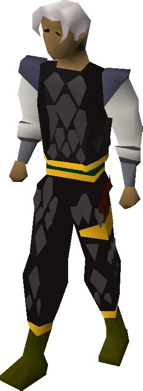 Unlike black dragonhide armour, coif and boots are also available. Blessed dragonhide armour is available in 6 variants, Guthix, Saradomin, Zamorak, Armadyl, Bandos, and Ancient. Every armour piece, except Guthix armour, counts as god-related protection for the corresponding god within the God Wars Dungeon and the Wilderness God Wars Dungeon. . 