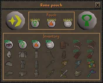Osrs clothes pouch blueprint. A colossal-sized pouch used for storing essence. The colossal pouch is the largest of the five essence pouches and can hold 40 rune, pure, daeyalt, or guardian essence for use in the Runecraft skill. The pouch is made by using an abyssal needle to stitch together a small, medium, large, and giant pouch, which requires the unboosted levels of 85 ... 