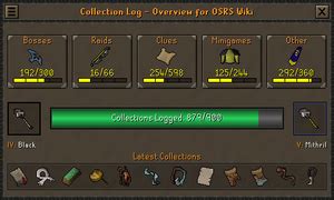 Osrs collection log spreadsheet.  Following the Collection log one item at a t...