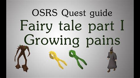 The quest is focused on the Fairy Queen's encounter with a dangerous tanglefoot and her replacement, the Fairy Godfather. Fairytale I - Growing Pains. From Old School RuneScape Wiki ... farmers around RuneScape have been noticing some trouble with their farming patches. ... The quest was renamed from "A Fairy Tale Pt. 1" to "Fairytale I .... 
