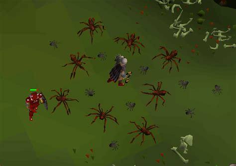 Osrs giant spider. Scorpia/Strategies. A pair of players battle against Scorpia and her little guardians. Scorpia is a powerful Wilderness boss capable of poisoning her opponents starting at 20 damage as well as hitting up to 16 with melee. Her lair, located beneath the Scorpion Pit, is filled with many Scorpia's offspring, which use accurate ranged attacks with ... 