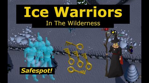 Ice warriors are mid-level elemental warriors. Ice warriors can be formidable foes to those with low levels. Ice warriors can also be assigned by Krystilia for a Wilderness Slayer task . Kamil fought during Desert Treasure I is considered an ice warrior for a Slayer assignment. Contents Locations Strategy Drops Weapons Runes and ammunition Herbs. 