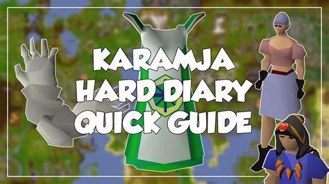 Osrs karamja diary. The Karamja Diary is a set of achievement diaries whose tasks revolve around areas within Karamja, which include the Kharazi Jungle and Mor Ul Rek. This is the first set of achievement diaries to be introduced into the game. The antique lamps earned from this set grant less experience than those of other sets. Pirate Jackie the Fruit's location. 