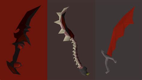Osrs melee weapons. The Ham joint is a one-handed weapon that is obtained as a rare reward from easy Treasure Trails . Much like the swift blade, it has no bonuses, but an attack speed of 3. Besides cosmetic differences, the only difference between the two weapons is that the ham joint uses the Crush attack style (like the goblin paint cannon) whereas the swift ... 