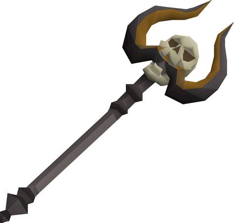 Osrs skull sceptre. The Zamorak staff's special attack is Flames of Zamorak.On a successful hit it costs 25% adrenaline and deals 140%-300% ability damage. It also lowers the target's Magic level by 5% of the previous level. Furthermore, the target becomes 5% less accurate in all combat styles for 1 minute. In order to unlock and use this special attack, the Divine Storm spell must be cast 100 times on the mages ... 