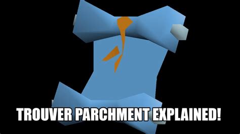 Osrs trouver parchment. Mage's book from Last Man Standing is a minigame-exclusive variant of the normal mage's book. It can be obtained from opening the chests with a bloody key or bloodier key, or looting the crates that spawn at random locations on the map. It is dropped on death to whoever killed you. 