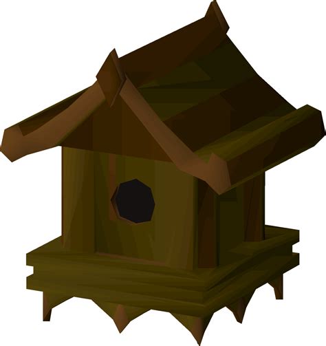 A maple birdhouse is used during bird house trapping on Fos