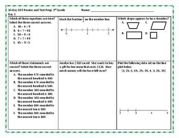 Ost Practice Test 3rd Grade