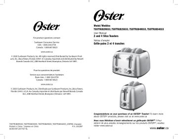 Oster 2 slice toaster user manual model 6594. - Devoirs des dirigeants de sociétés par actions (compagnies).